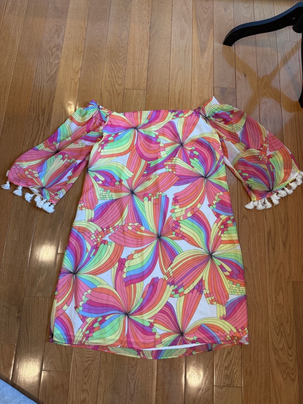 NWT Trina Turk Pink Multicolor Swirl-Print Dress